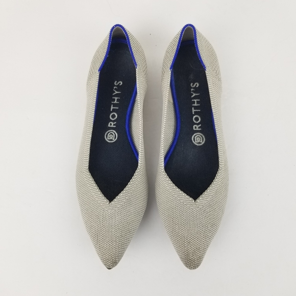Rothy's Shoes | Rothys Cloud Grey Flax Birdseye The Point Flats W9 | Poshmark